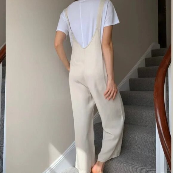 Aritzia The Group by Babaton Calipso Jumpsuit Overalls Cream Size XS - Picture 3 of 10